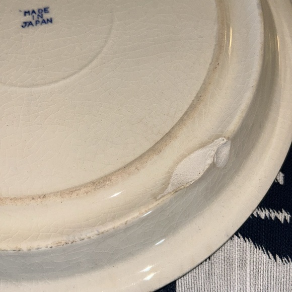 Vintage Blue Willow grill plate with Made in Japan on the back. - Picture 5 of 5